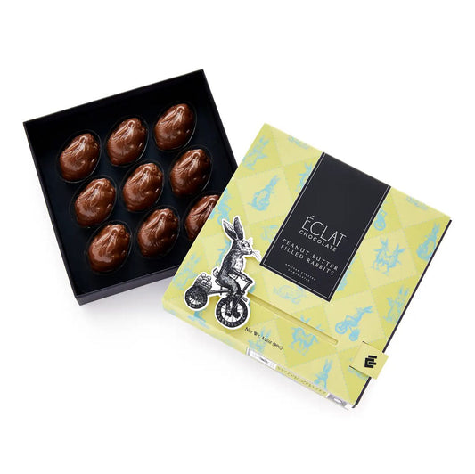 Eclat easter peanut butter filled chocolate rabbits